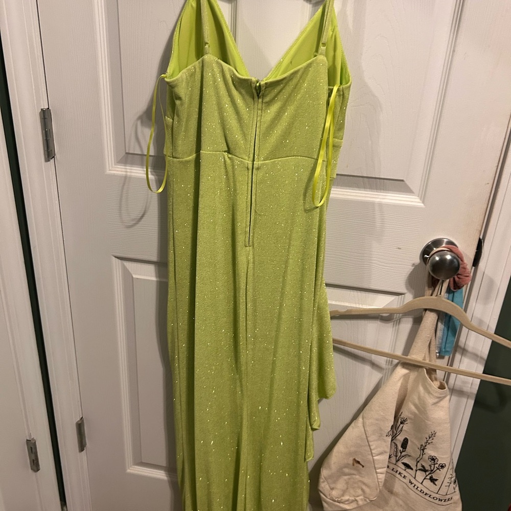 Green sparkly prom dress